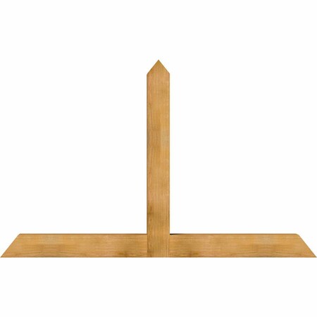 Ekena Millwork Portland Rough Sawn Timber Gable Bracket, Western Red Cedar, 84"W x 53"H x 6"D x 6"F, 15/12 Pitch GBW084X53X0606POR00RWR